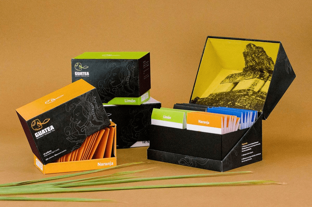 Open tuck boxes with individual product inserts